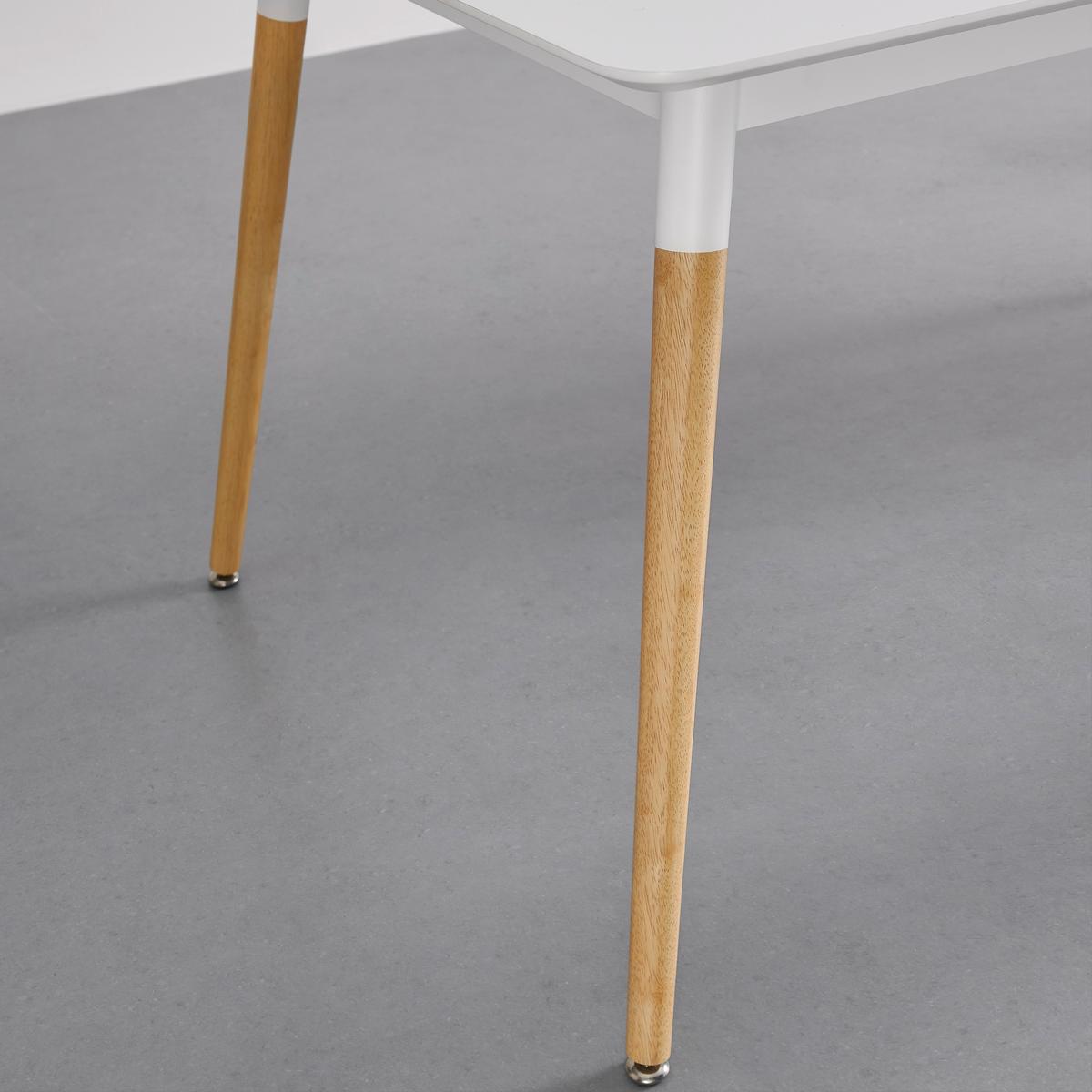Jídelní stůl ALENA 160x90 cm - bílá/barvy dubu, Moderní, dřevo/kompozitní dřevo (160/90/75cm) - Bessagi Home