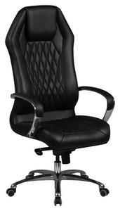 Hochwertige Optik Hochwertiger Chefessel in schwarzem Echtleder