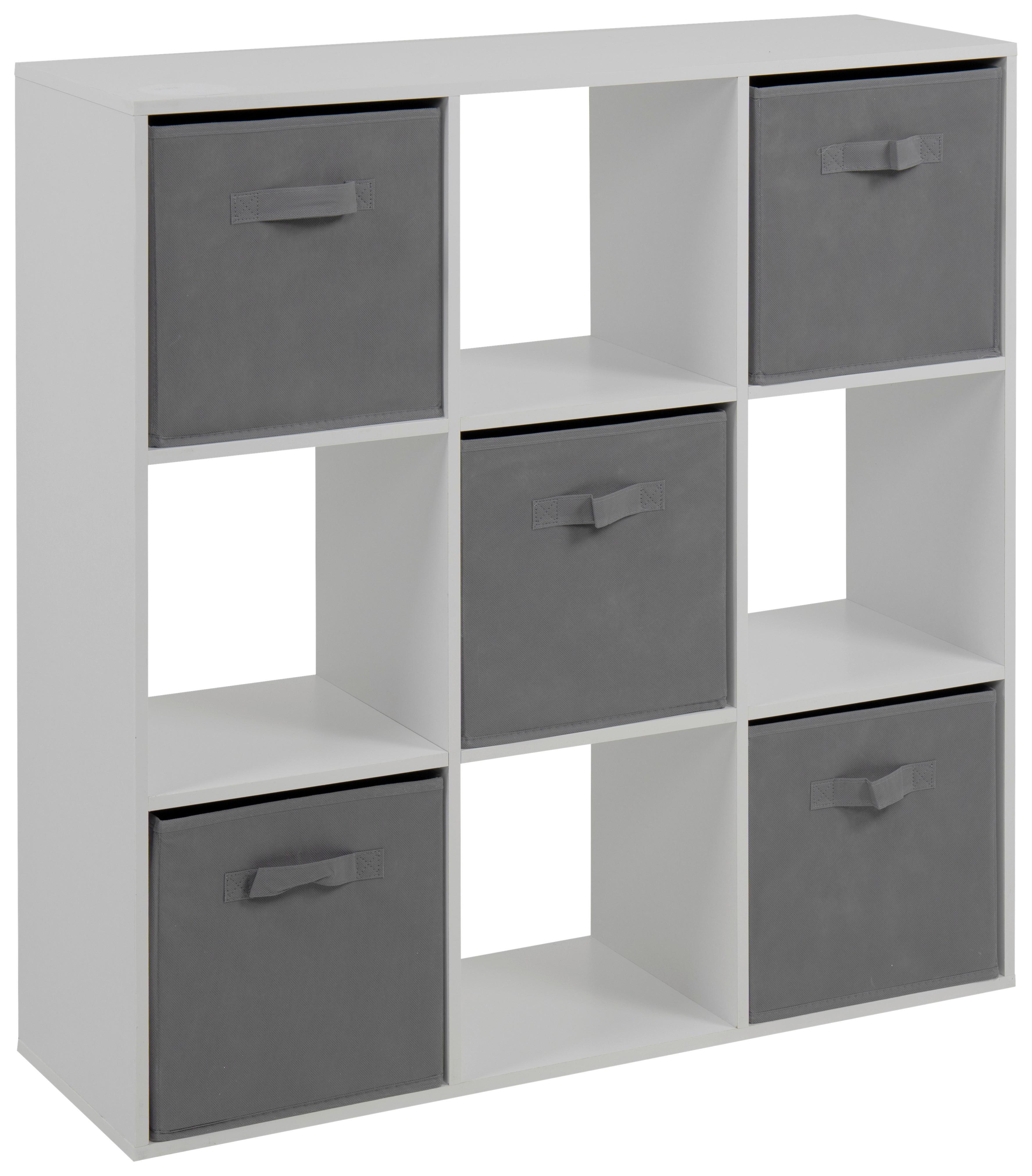 Regal Cube 9er Weiß, 9 Offene Fächer - Weiß, Trend, Holzwerkstoff (89/89/28cm)