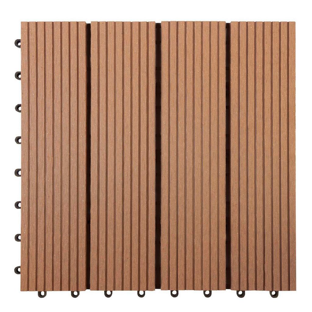 Terrassenfliese Wpc Royal Hellbraun