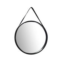 NÁSTENNÉ ZRKADLO ULTIMA - čierna, Basics, kompozitné drevo/plast (49,5/49,5/3,5-7,5cm)