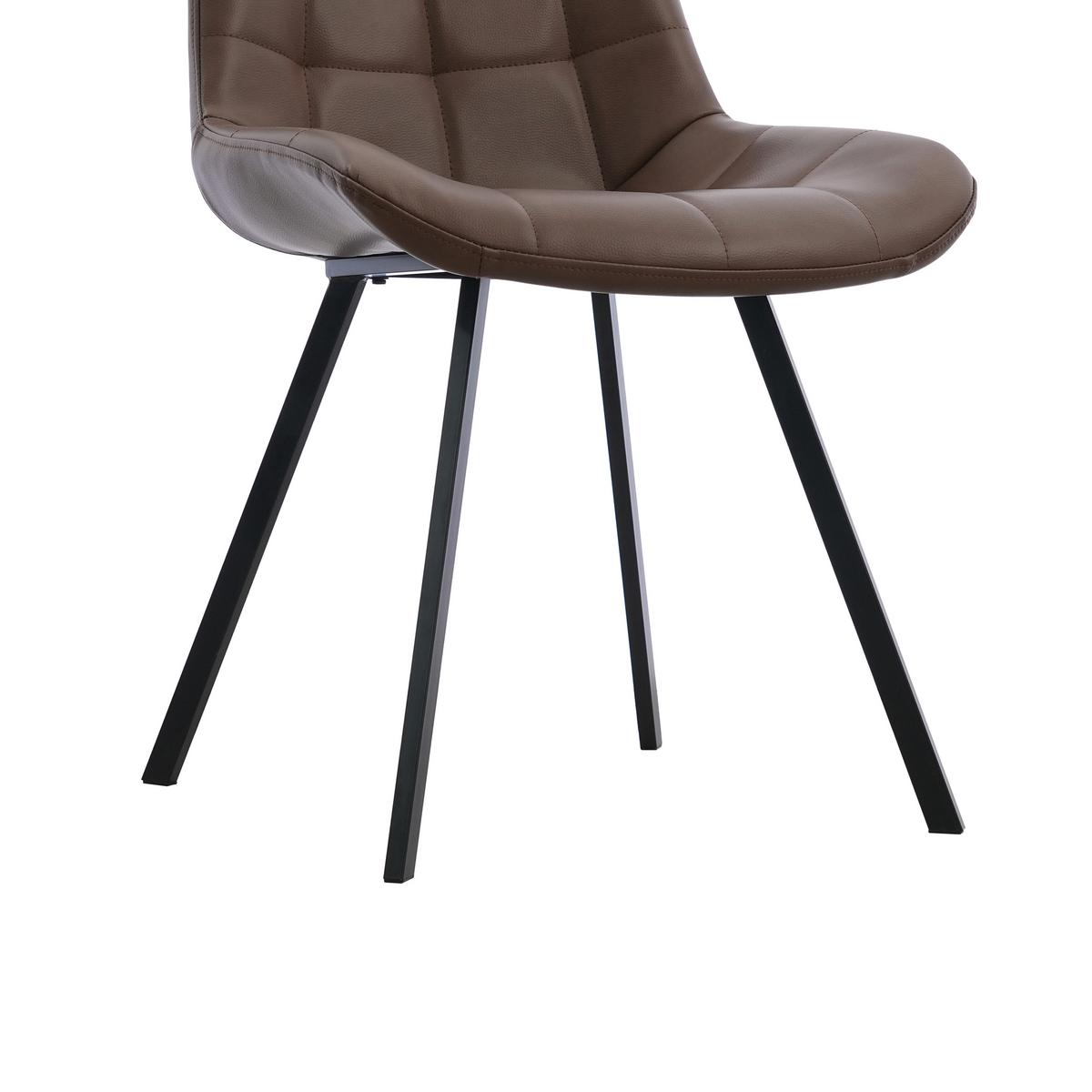 Stuhl Fritz Braun/Schwarz B: 54 cm - Schwarz/Braun, MODERN, Textil/Metall (54/86/62cm) - MID.YOU