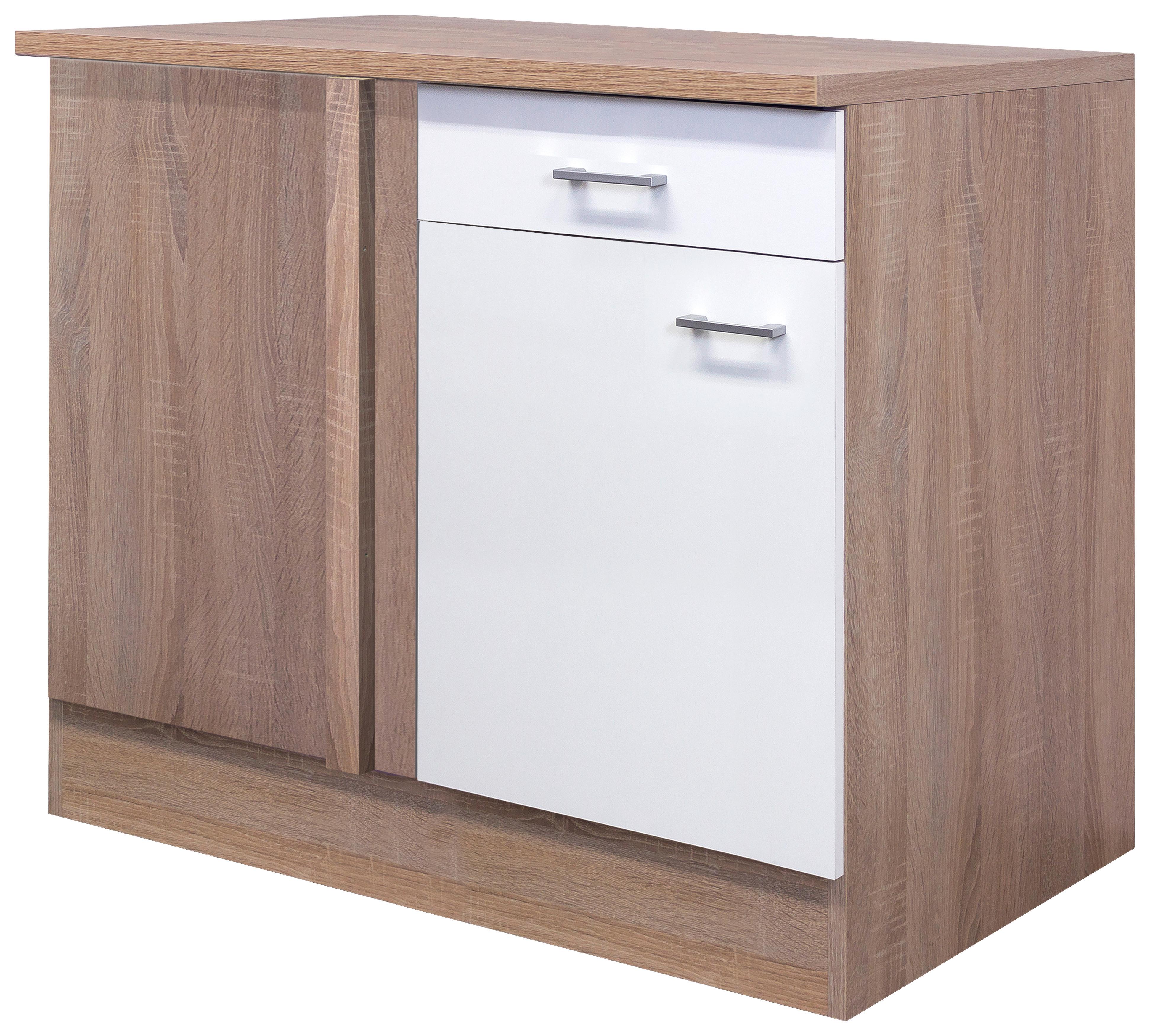 ROHOVÁ SPODNÁ SKRINKA SAMOA  UEBE 110 - biela/dub sonoma, Konventionell, kompozitné drevo/plast (110/85/57cm)