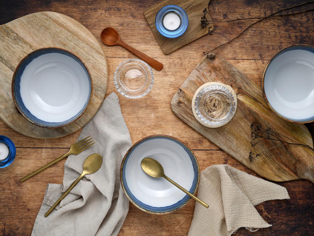 Schüsselset Cascade Steinzeug 4-Teilig - Design, Keramik - Creatable