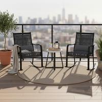 SADA NA BALKON MATHILDA - bílá/černá, Moderní, kov/textil - Bessagi Garden