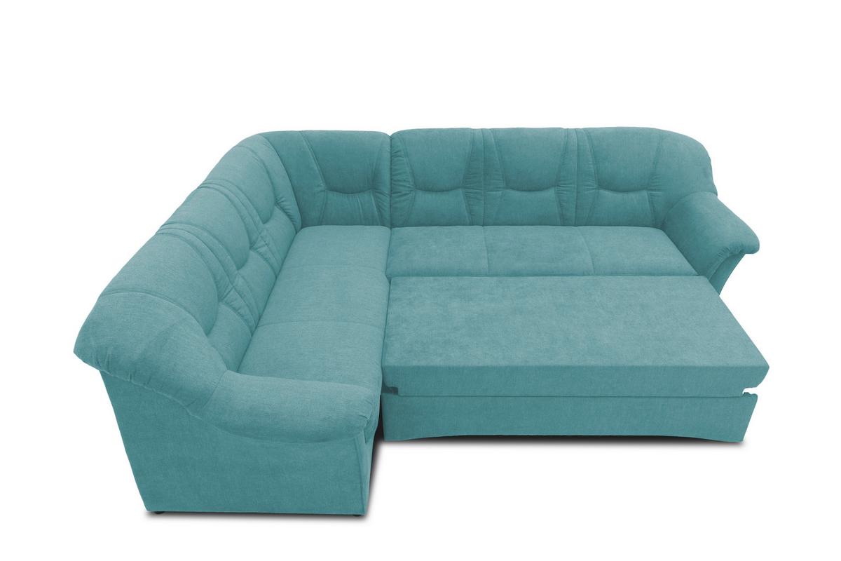 Ecksofa Sarafina Petrol S: 190x240 Cm - Petrol/Schwarz, KONVENTIONELL, Textil (190/240cm) - MID.YOU