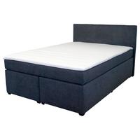 Boxspringbett mit Topper 140x200 cm Besa Graphit - Anthrazit/Schwarz, Basics, Textil (140/200cm)