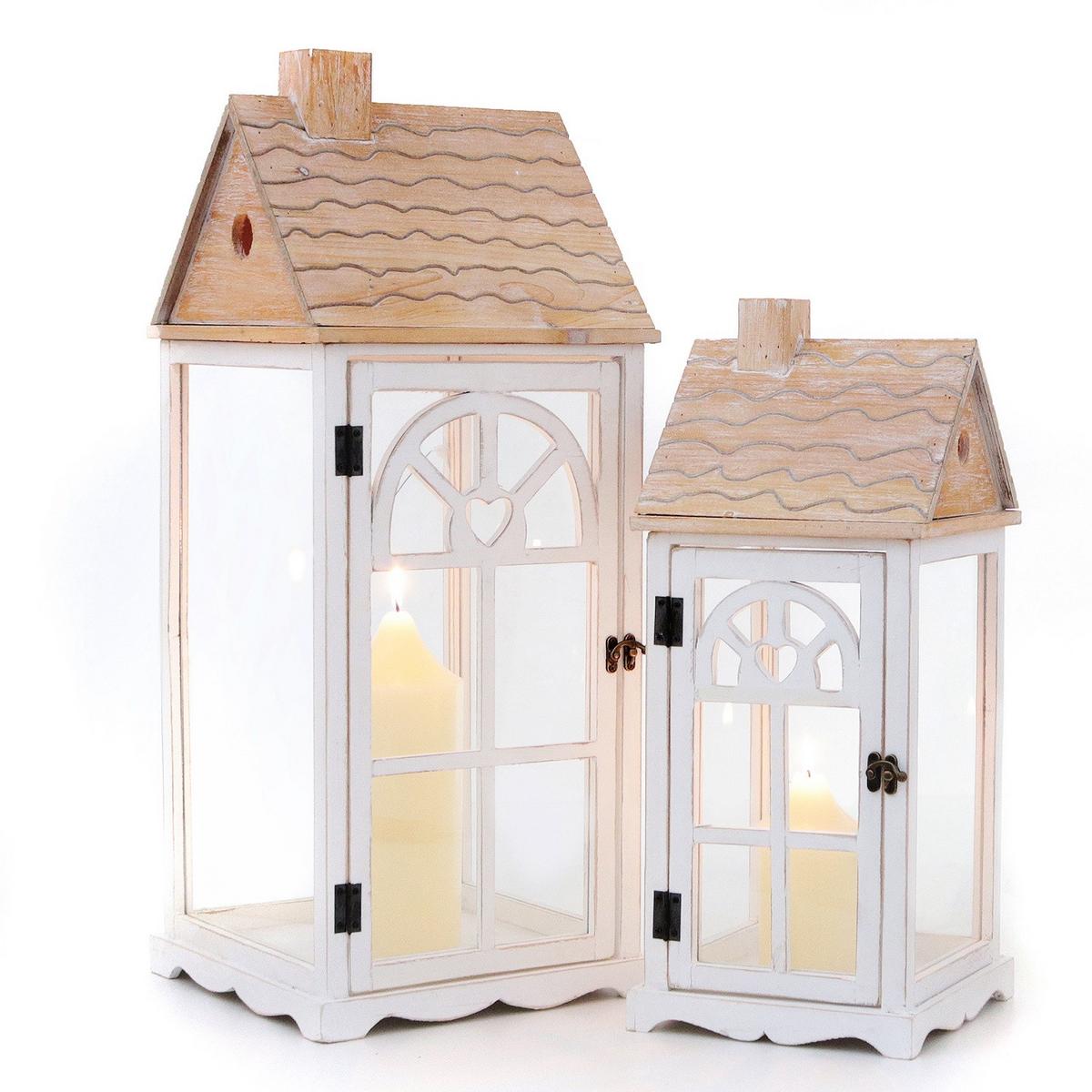 Lámpás Adreon - natúr/fehér, Konventionell, fém (28/69/28cm) - Luca Bessoni