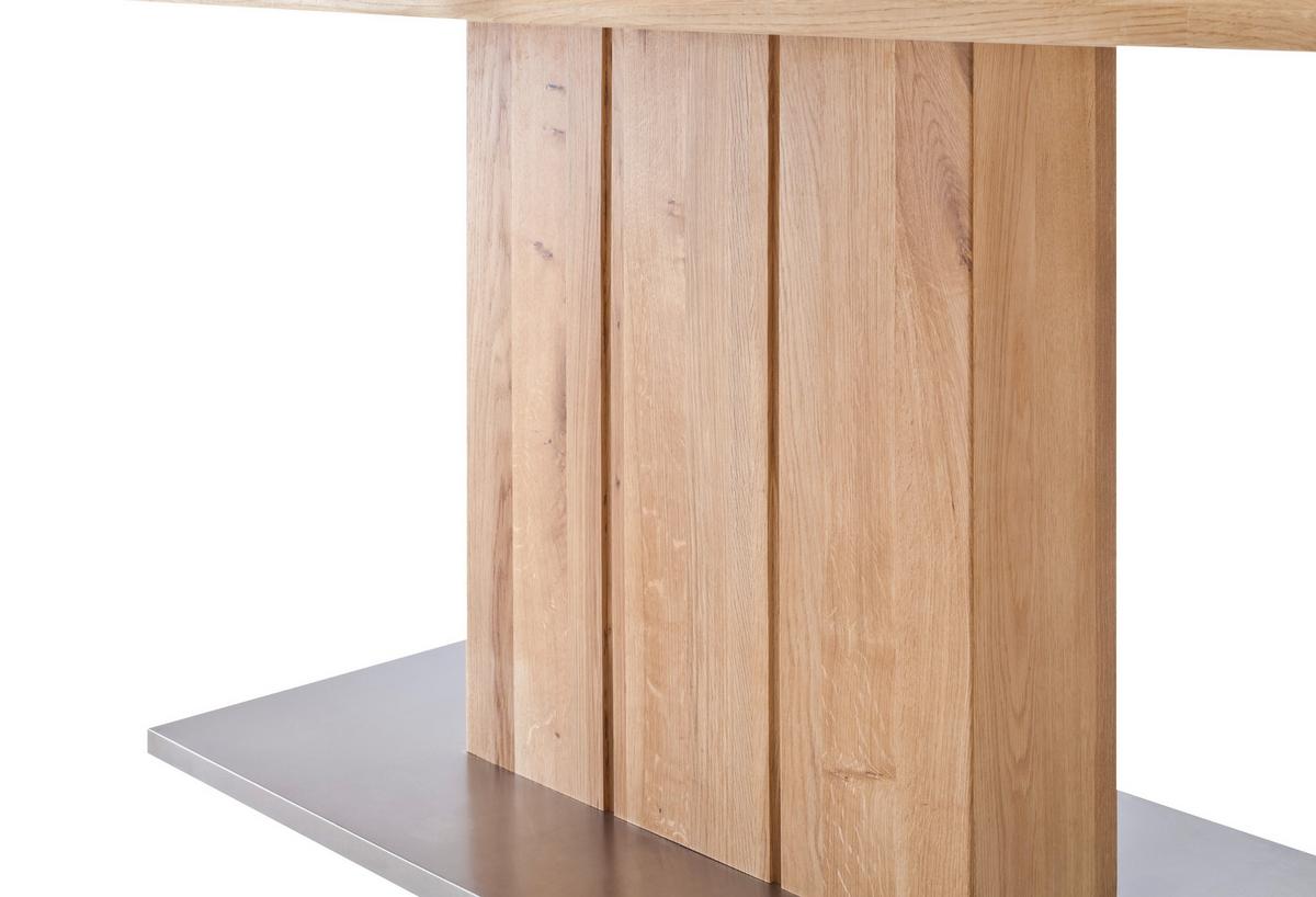 Esstisch Eiche Greta 180x90 cm mit Geteilten Platten - Design, Holz/Holzwerkstoff (180/90/77cm) - Livetastic