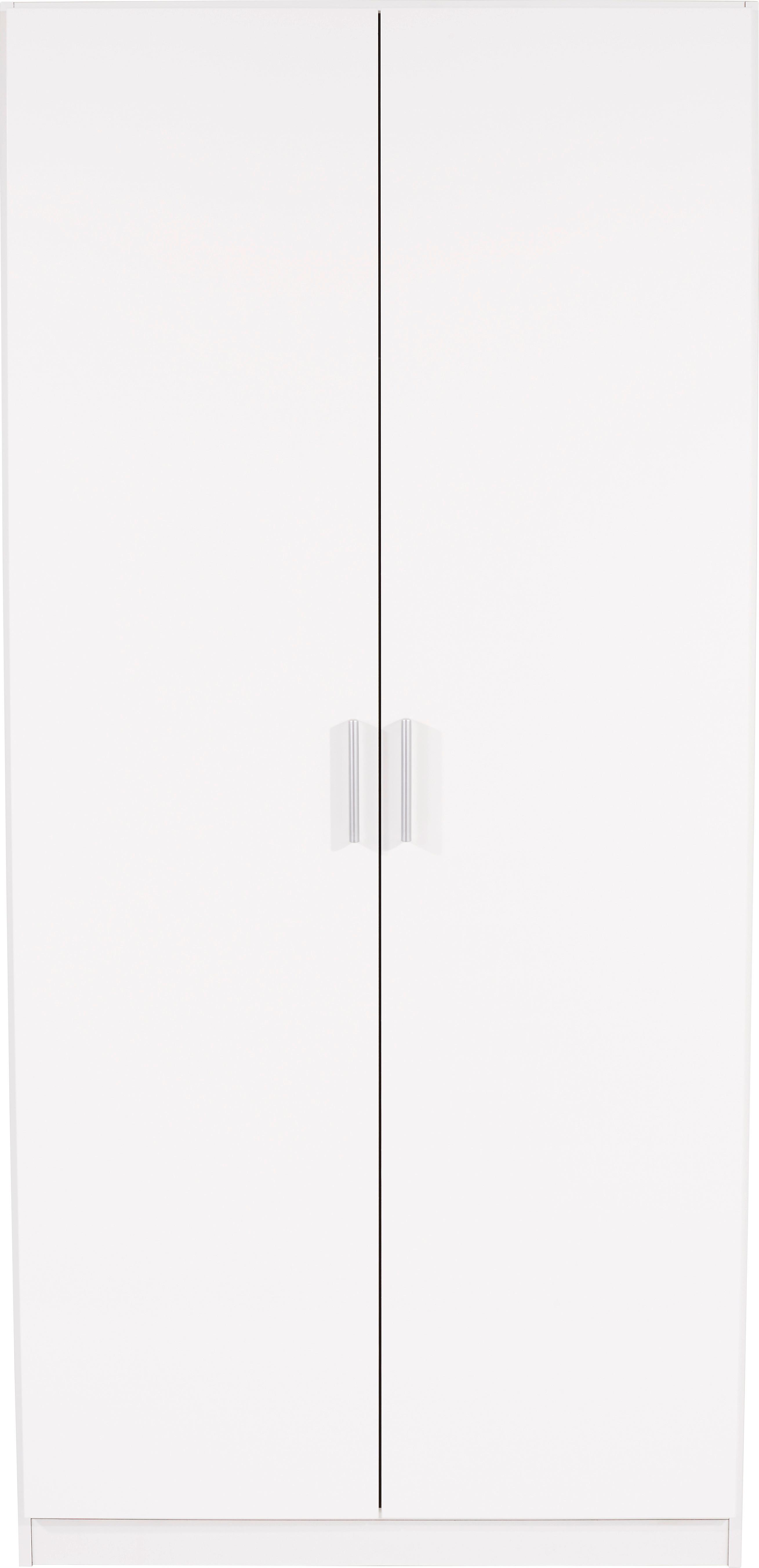 ŠATNÍ SKŘÍŇ CELLE - bílá/barvy hliníku, Moderní, kompozitní dřevo/plast (91/197/54cm)