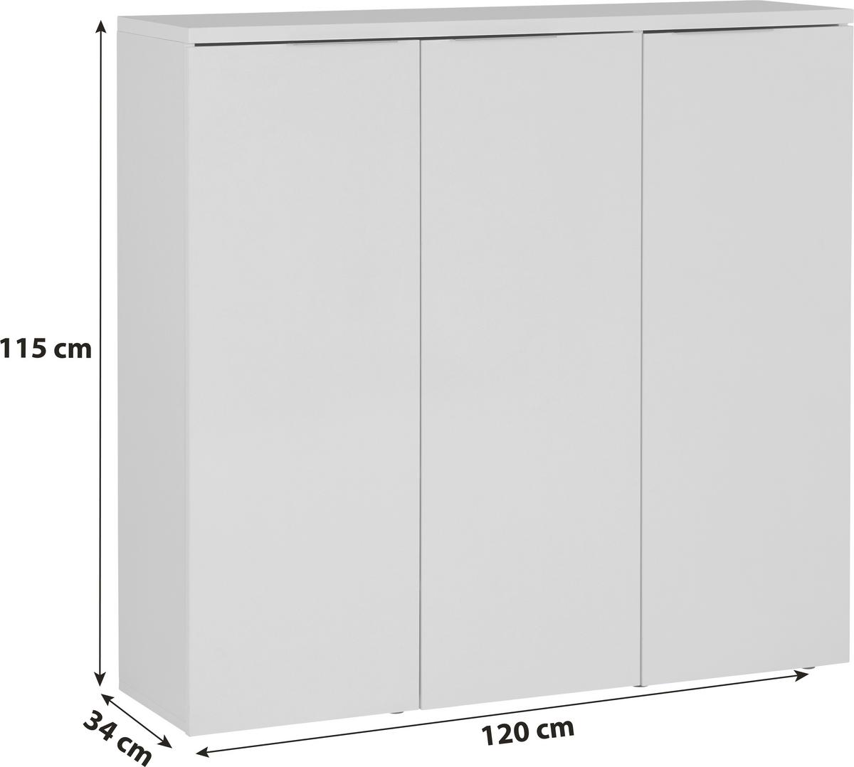 Schuhschrank Split 2 - Weiß, MODERN, Holz (120/115/34cm) - Luca Bessoni