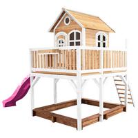Spielturm A030.151.41 - Lila/Braun, KONVENTIONELL, Holz (377/291/255cm) - Ambia Garden