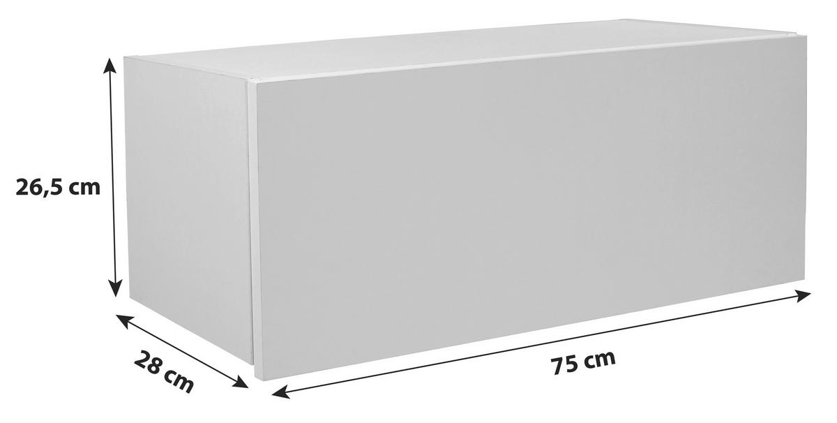 Falipolc Halma - fehér, Modern, faalapú anyag (26,5/75/28cm)