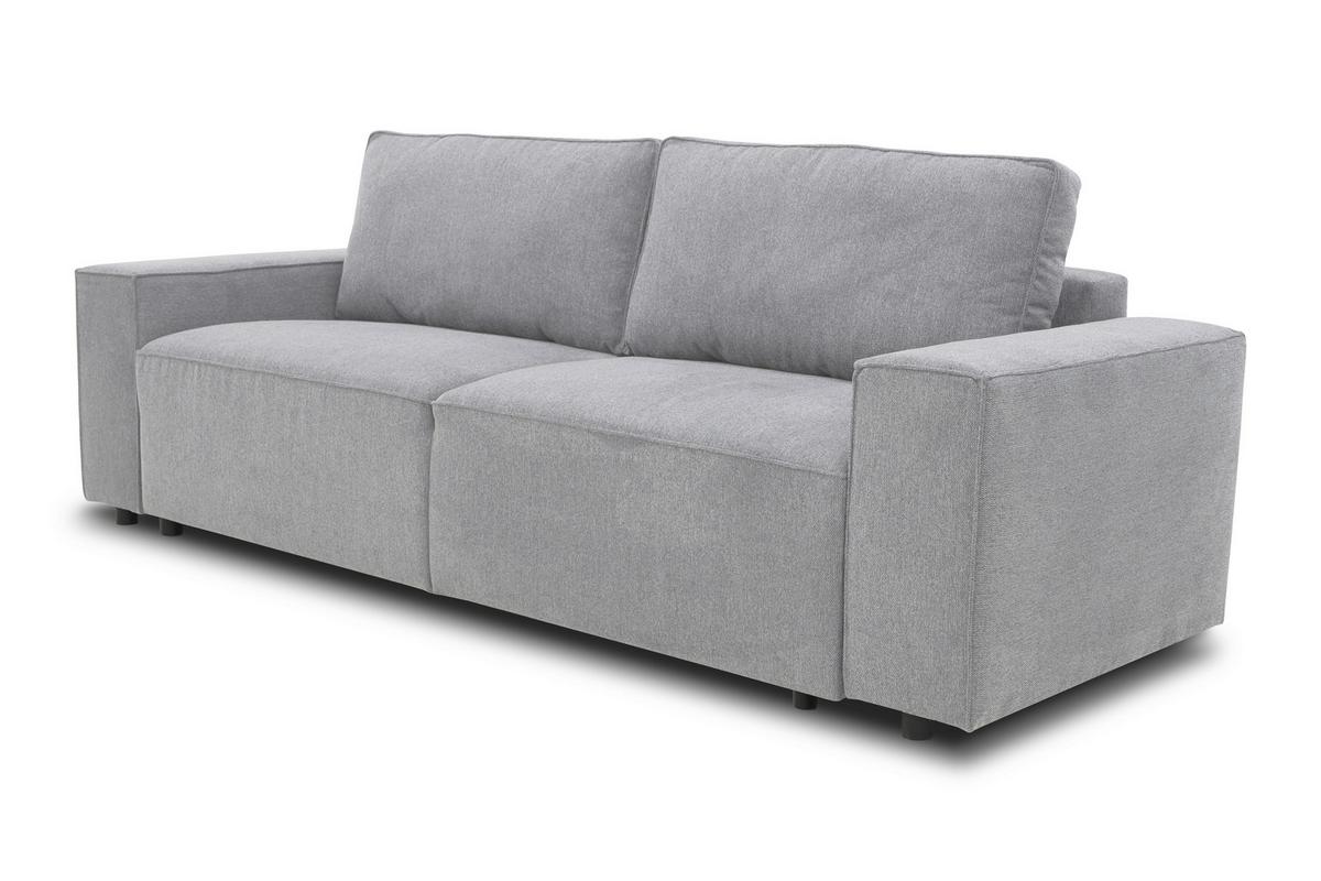 3-Sitzer-Sofa Josh Grau - Schwarz/Grau, Basics, Textil (239/85/86cm) - MID.YOU