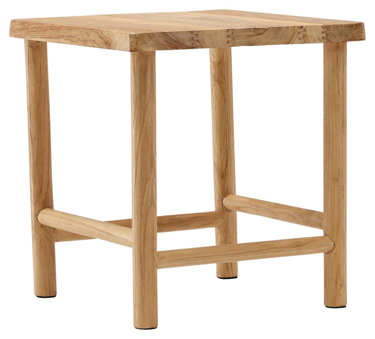 Hocker Noster - Hellbraun, Design, Holz (42/46/42cm) - Livetastic