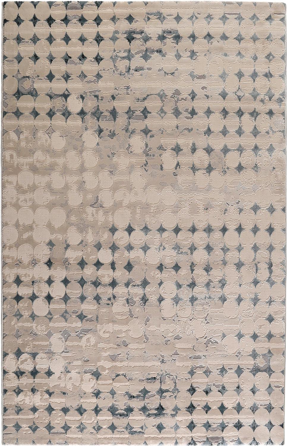 Webteppich Velvet Spots Taupe/petrol/beige 80x150 Cm