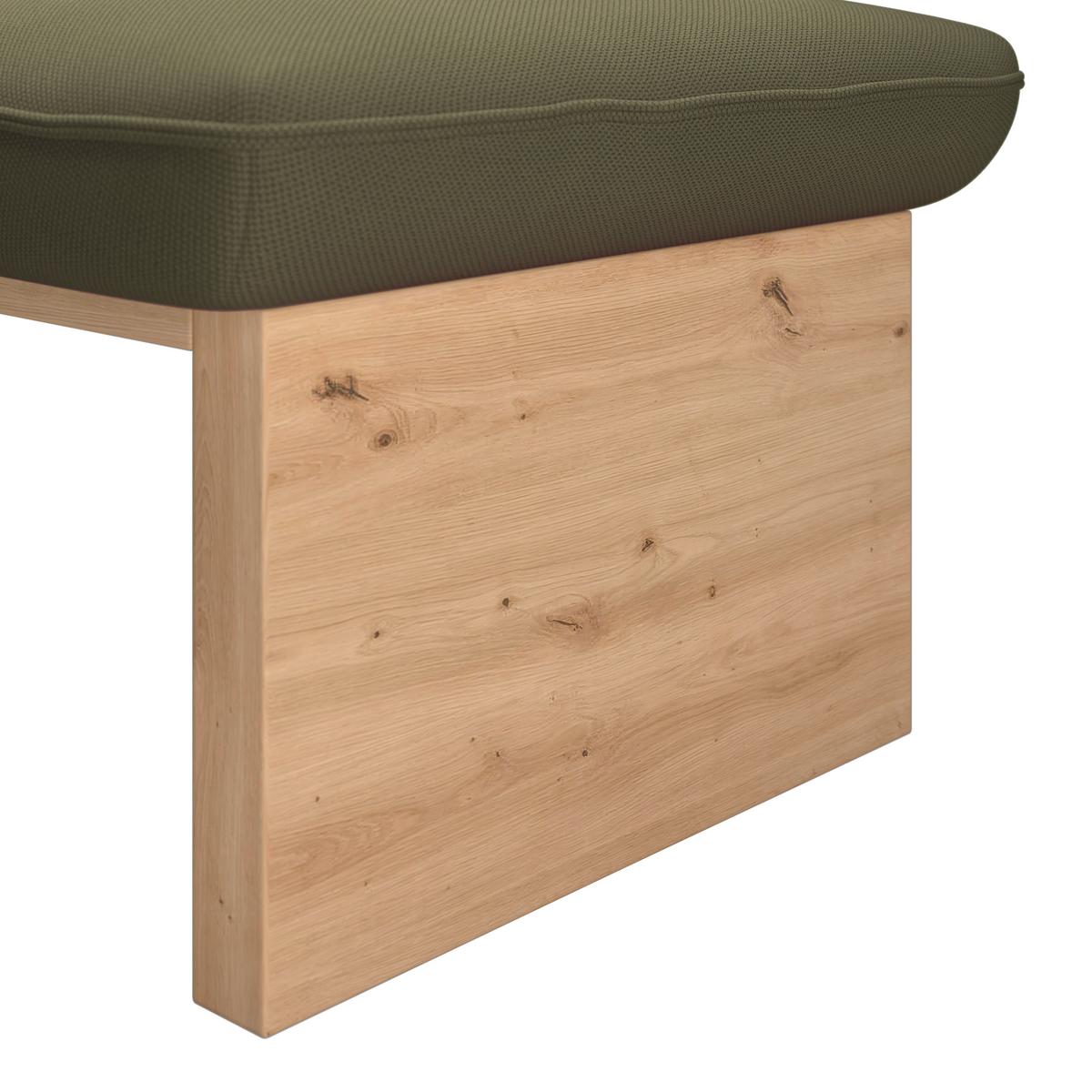 Eckbank Beluna Ii Webstoff Grün, B: 170cm - Eichefarben/Grün, KONVENTIONELL, Holz/Textil (170/232cm) - James Wood