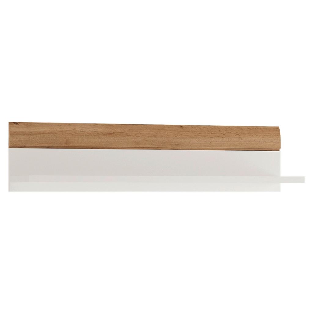 Wandregal Merida Eiche Wotan/Weiß B: 140 cm