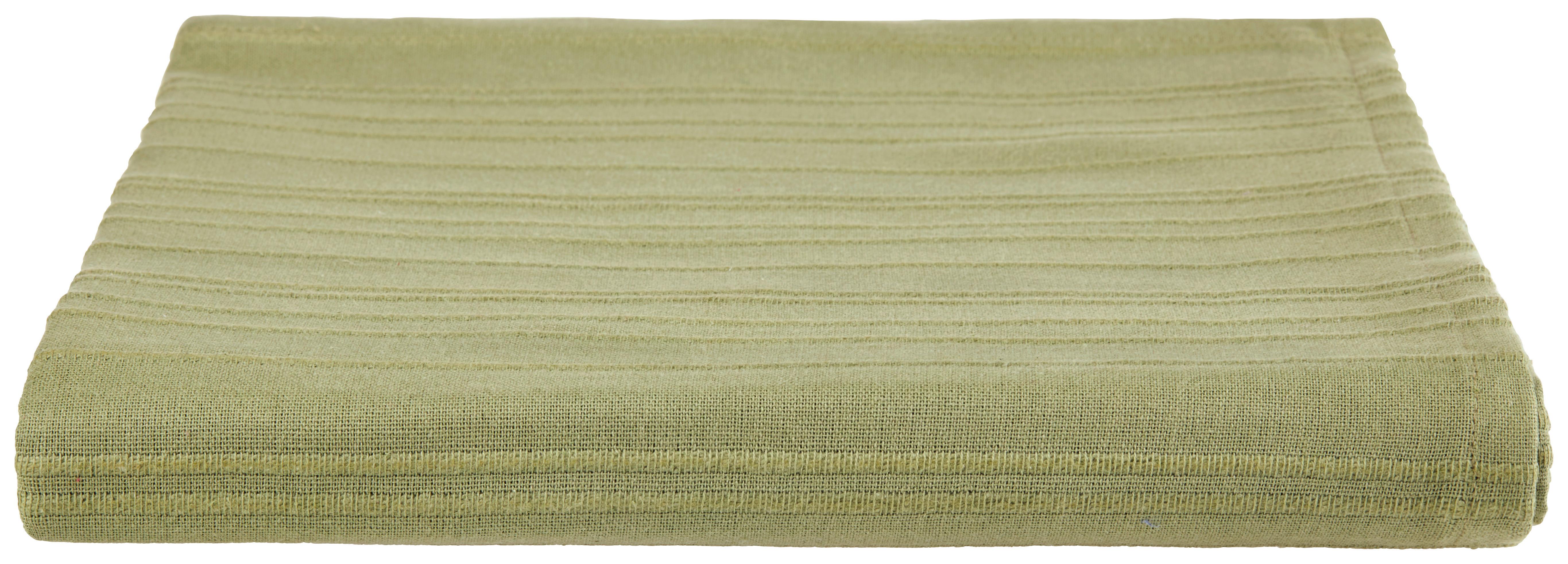 Tagesdecke Michelle 200x200 cm Grün, Baumwolle - Grün, KONVENTIONELL, Textil (200/200cm) - Ondega