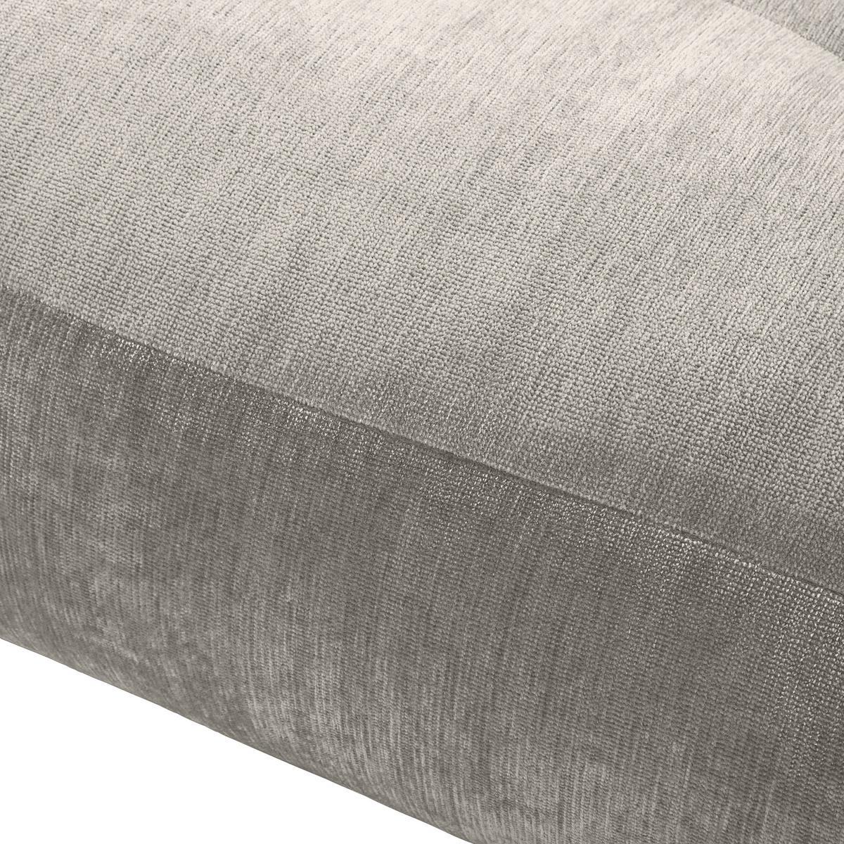 Hocker Fluffy, Silberfarben B: 112 Cm - Silberfarben/Schwarz, MODERN, Textil (112/46/65cm) - Trendmanufaktur