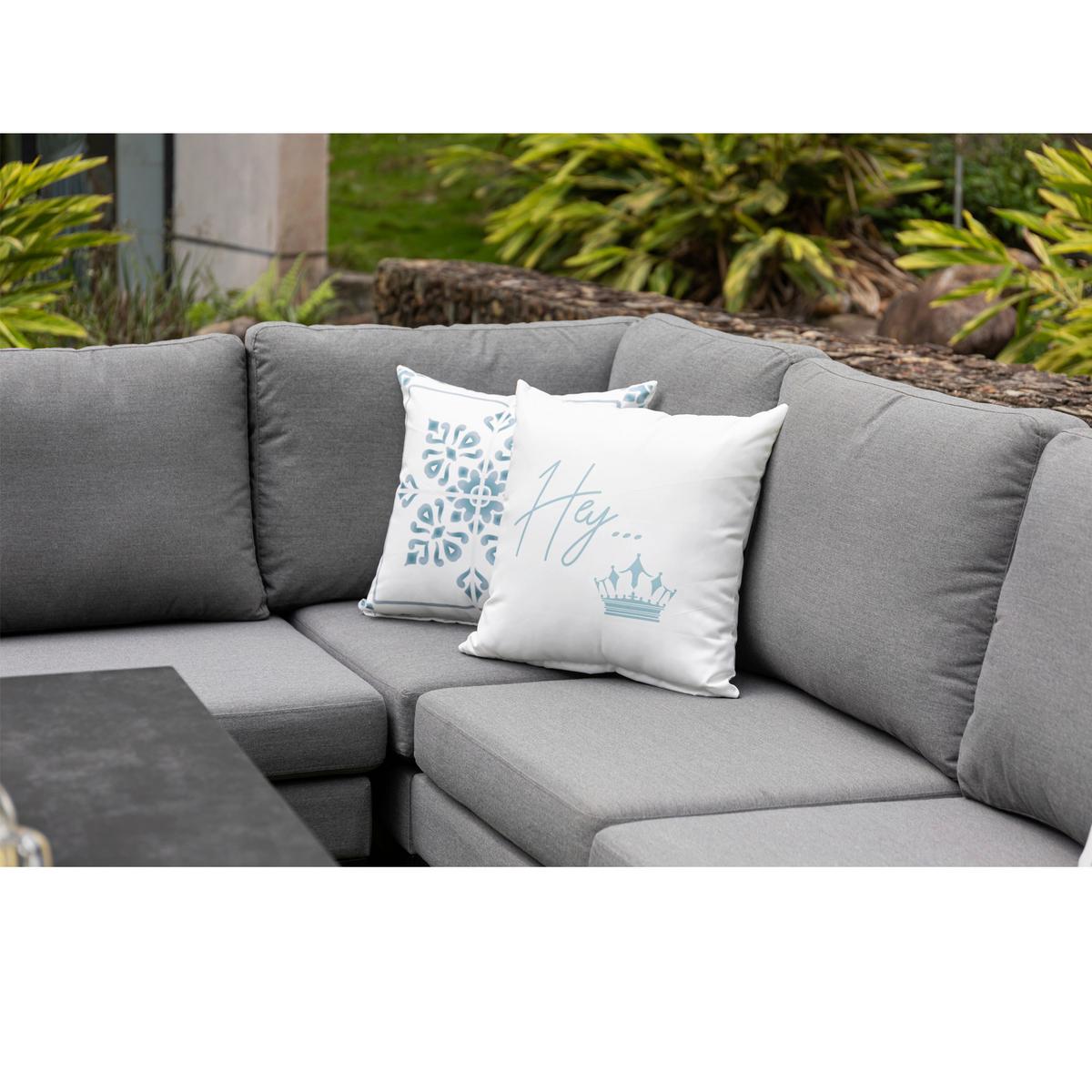 Loungegarnitur Tarent - Anthrazit/Grau, MODERN, Textil/Metall - Gardenson