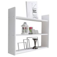 Regál na stěnu Mona bílý - bílá, Basics, dřevo (90/74/20cm) - MID.YOU