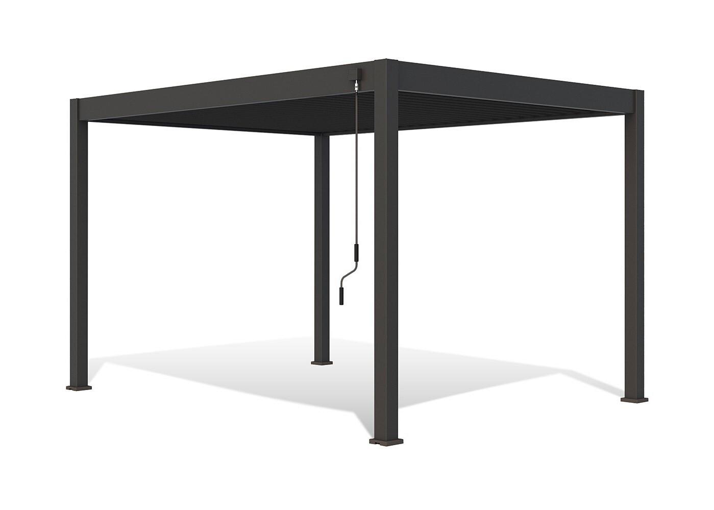 Pavillon Classic 360x300cm Sturmfest, Gartenpavillon - Anthrazit, Basics, Metall (360/255/300cm) - WEIDE