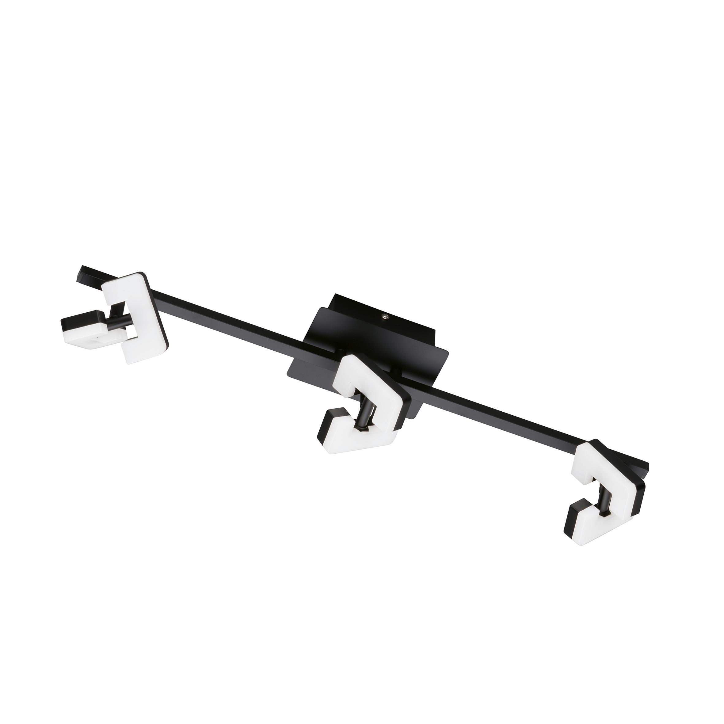 Deckenstrahler 21402 Ray - Schwarz, Design, Kunststoff/Metall (60/9,5/13cm) - Fischer & Honsel