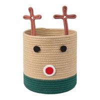 Koš TRIXI - světle zelená/světle červená, textil (23/23cm) - Mömax