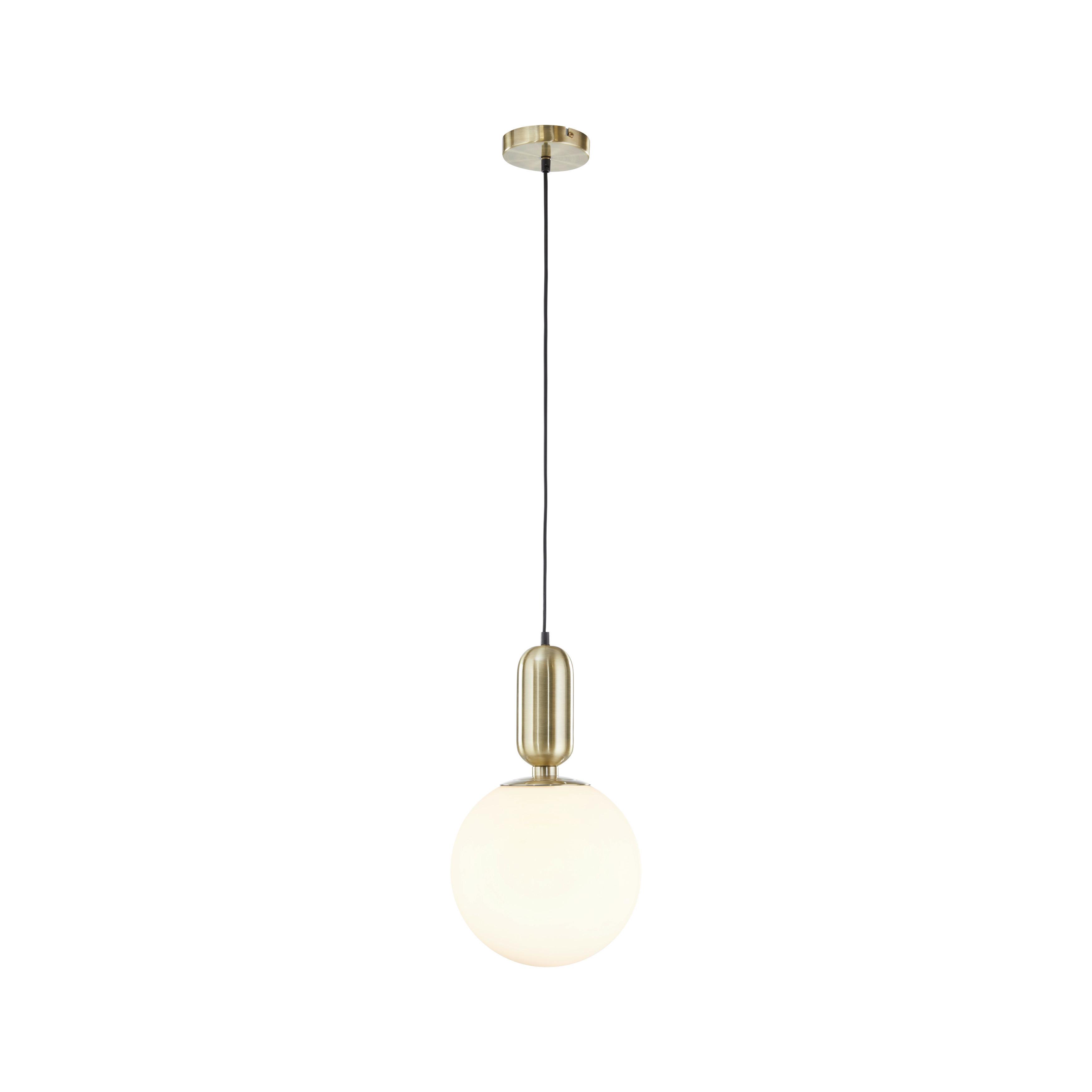 Závesné svietidlo TIANO zlatá - mosadzná, Modern, kov/sklo (25/198cm) - Bessagi Home