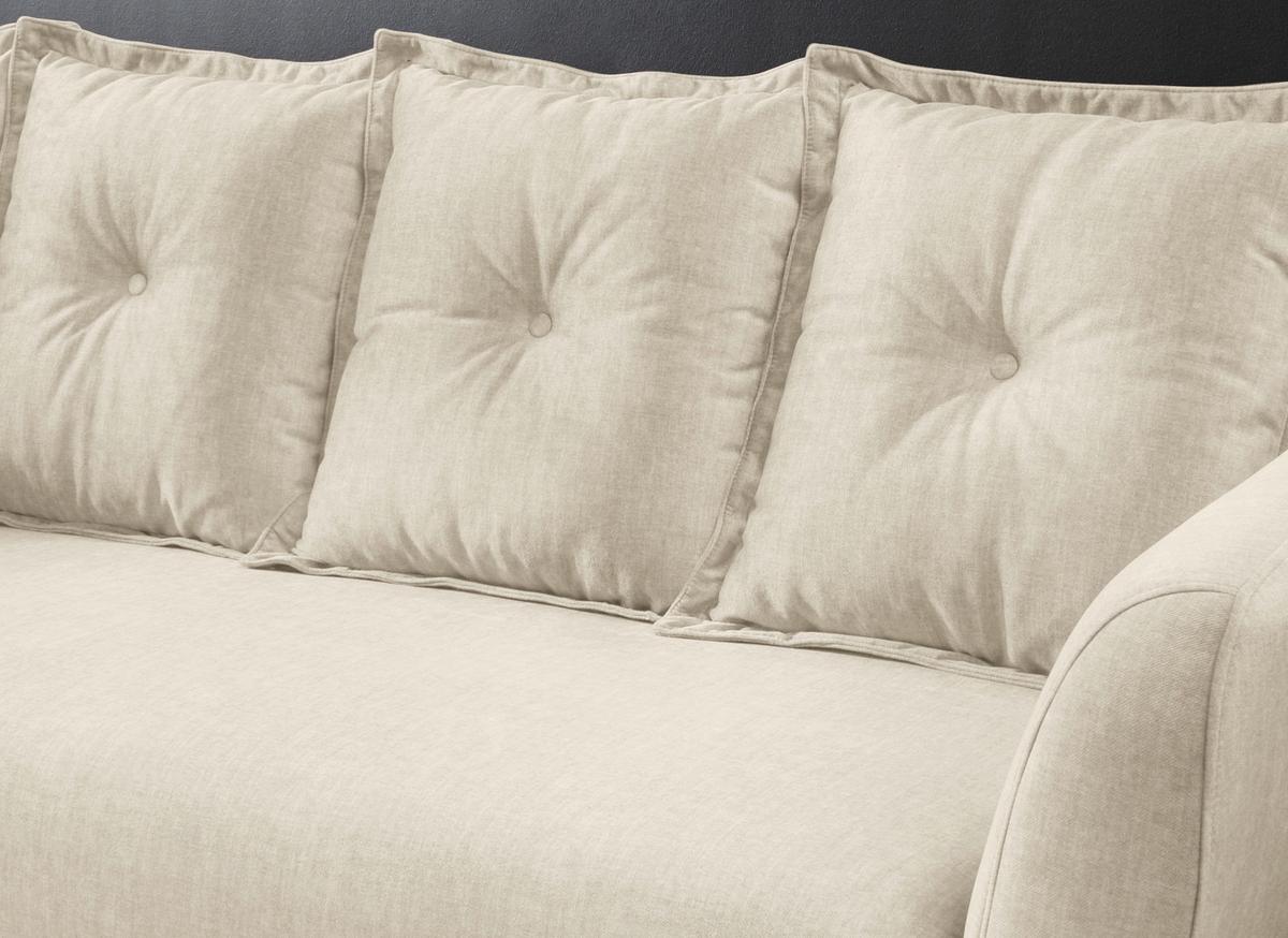 3-Sitzer-Sofa Baggio Beige, Buchefarben, B: 236 cm - Beige/Buchefarben, MODERN, Textil (236/94/103cm) - Livetastic