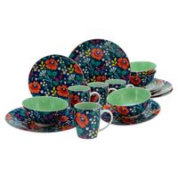 KOMBINOVANÝ SERVIS FOLKLORE BLAU - viacfarebná, Trend, keramika (35/32/36null) - Creatable