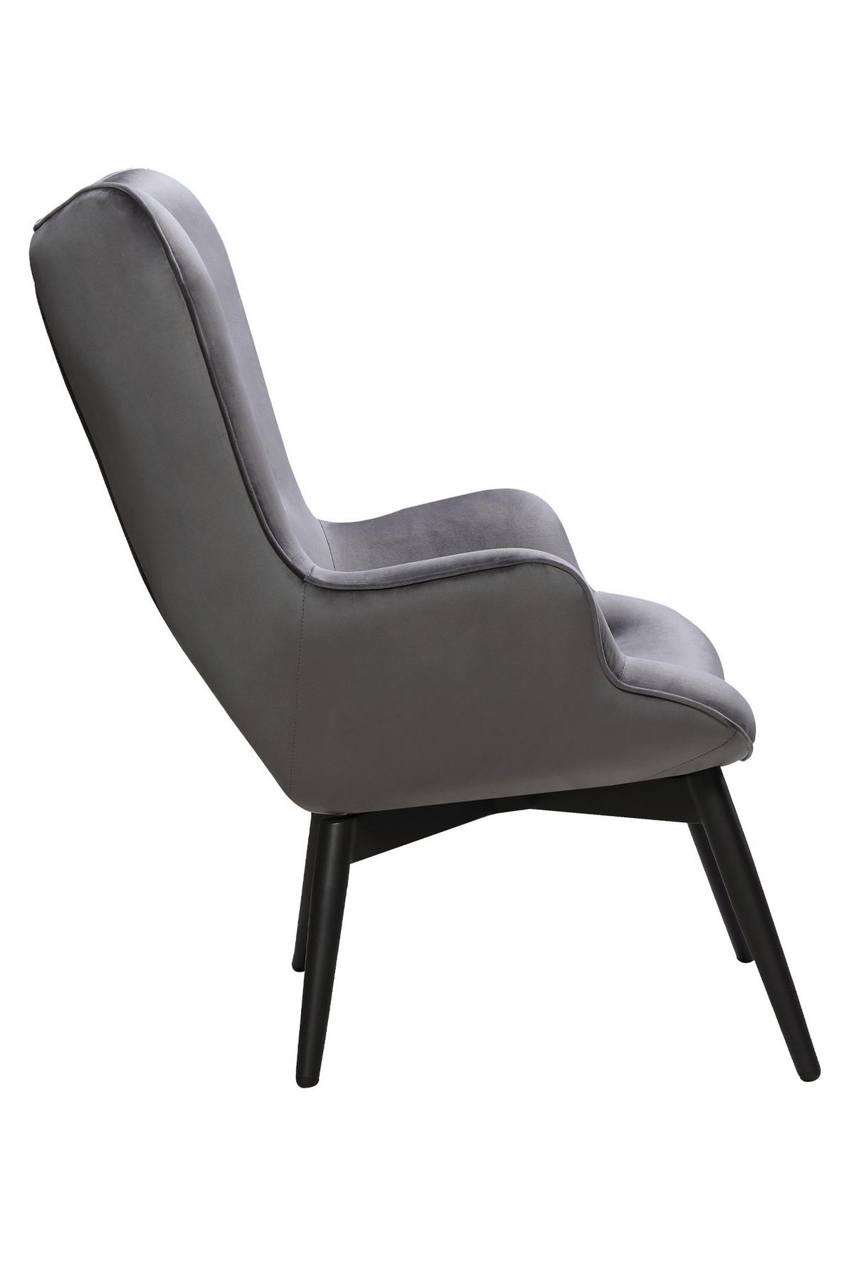 Sessel Grau, Schwarz B: 80 Cm - Schwarz/Grau, MODERN, Textil (80/92/99cm) - Livetastic