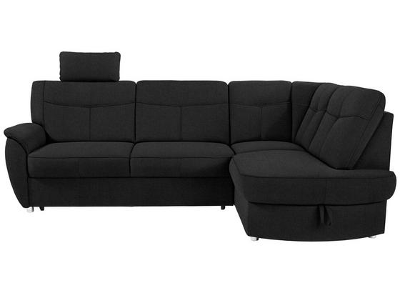 Ecksofa mit Schlaffunktion + Bettkasten Sonoma, Webstoff - Chromfarben/Schwarz, KONVENTIONELL, Textil (246/176cm) - Ombra Ecksofa mit Schlaffunktion + Bettkasten Sonoma, Webstoff - Chromfarben/Schwarz, KONVENTIONELL, Textil (246/176cm) - Ombra