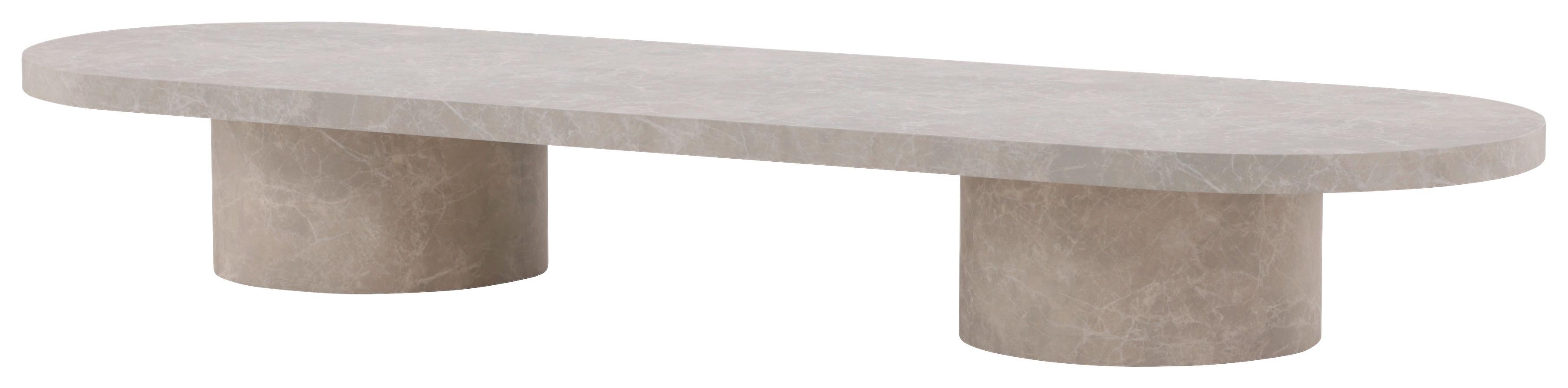 Couchtisch Narvik - Beige, Design, Holz (190/60/25cm) - Livetastic