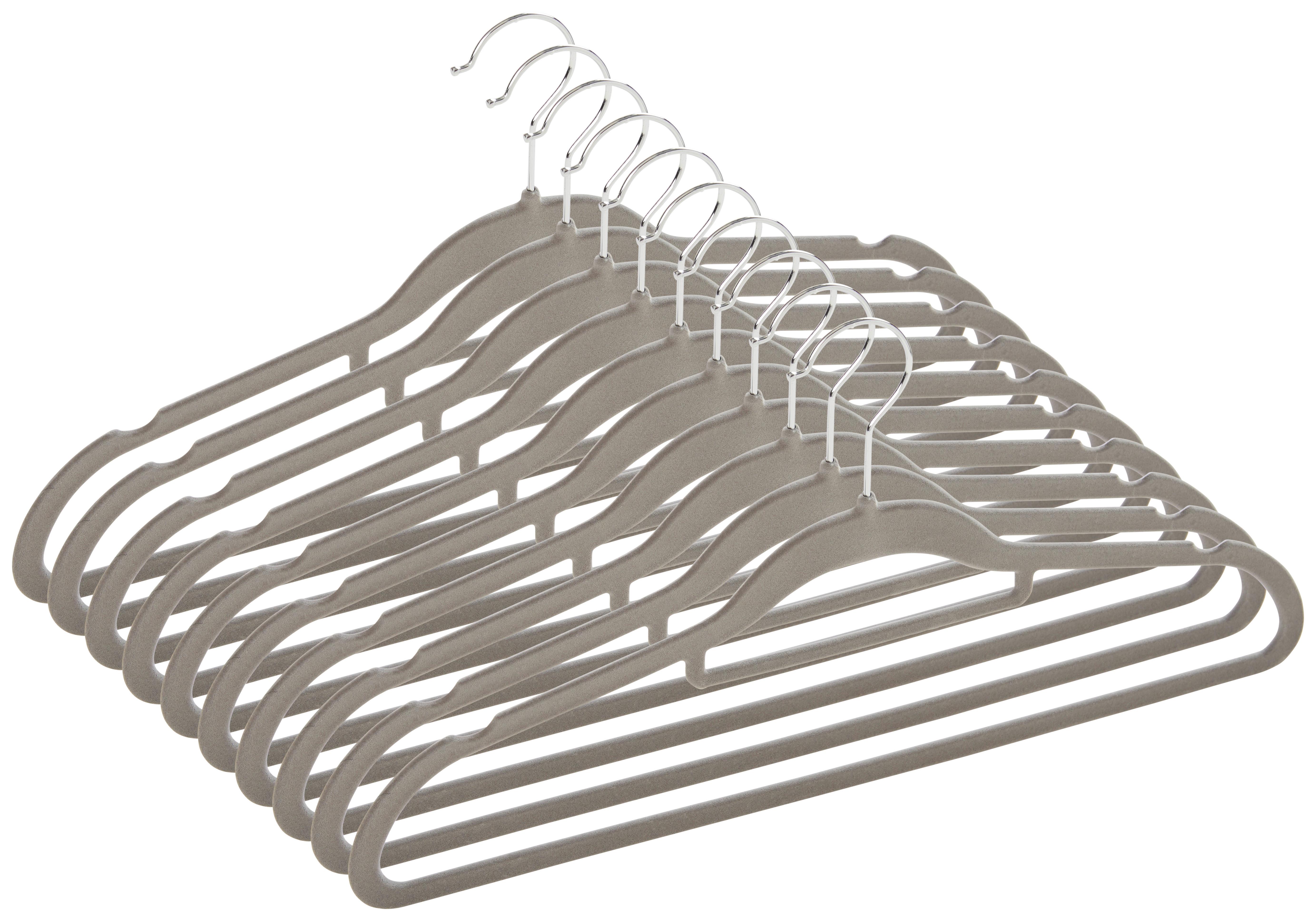 Kleiderbügel Lotte - Schwarz/Grau, Kunststoff/Metall (45/23,5/0,5cm) - Homezone