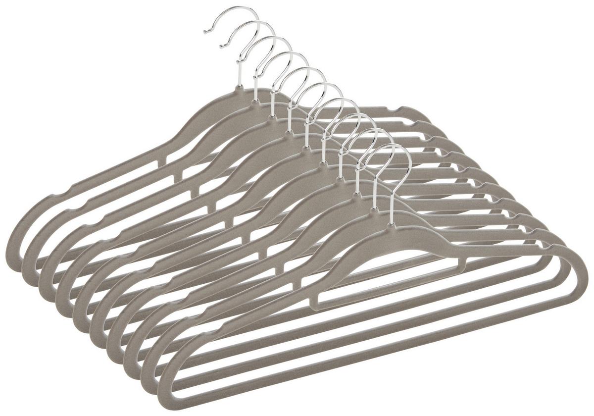 Kleiderbügel Lotte - Schwarz/Grau, Kunststoff/Metall (45/23,5/0,5cm) - Homezone