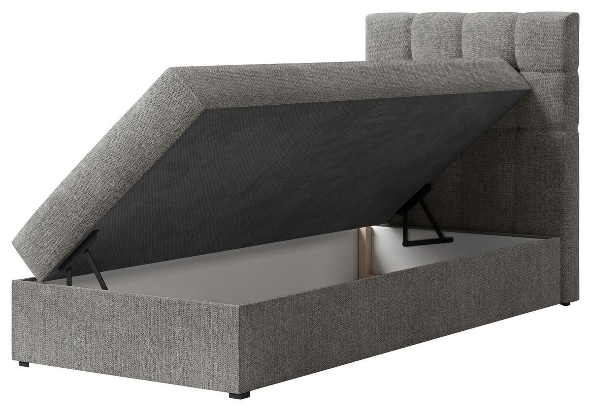 BOXBETT Oslo Anthrazit 90x200cm - Anthrazit/Schwarz, MODERN, Holz/Kunststoff (90/200cm) - MID.YOU