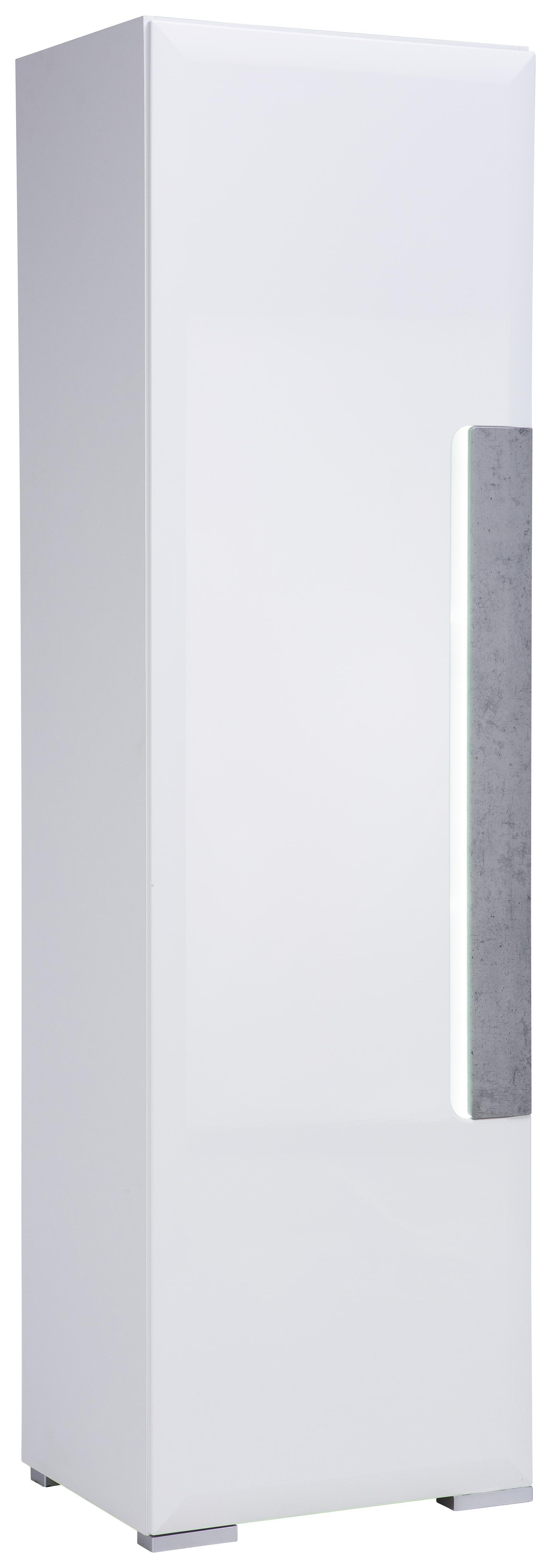 Schrank Toronto - Hellgrau/Weiß, MODERN, Holzwerkstoff (57,9/196/42,2cm) - Ombra