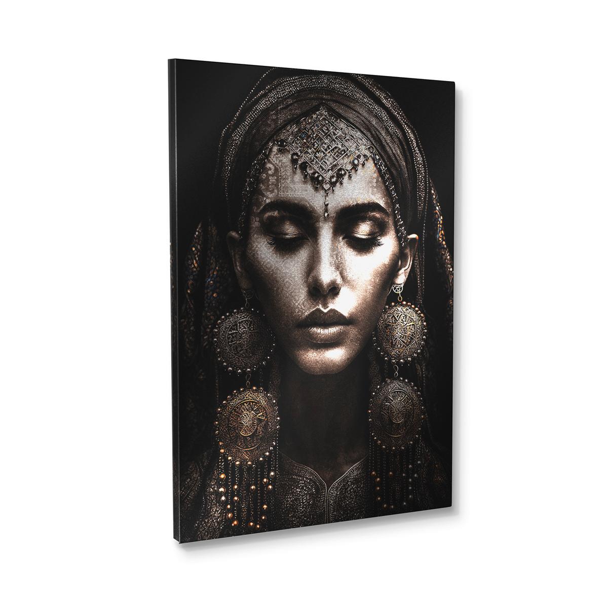 MALBA NA PLÁTNĚ SILVER - černá/barvy stříbra, kompozitní dřevo/textil (80/120cm) - Premium Living