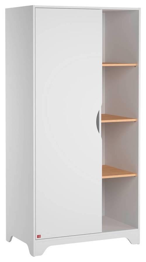 Kinderkleiderschrank Leaf - Weiß, MODERN, Holzwerkstoff (88,5/179,5/52cm) - MID.YOU