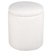 Pouf Limpen - Weiß, Design, Textil (32/40/32cm) - Livetastic