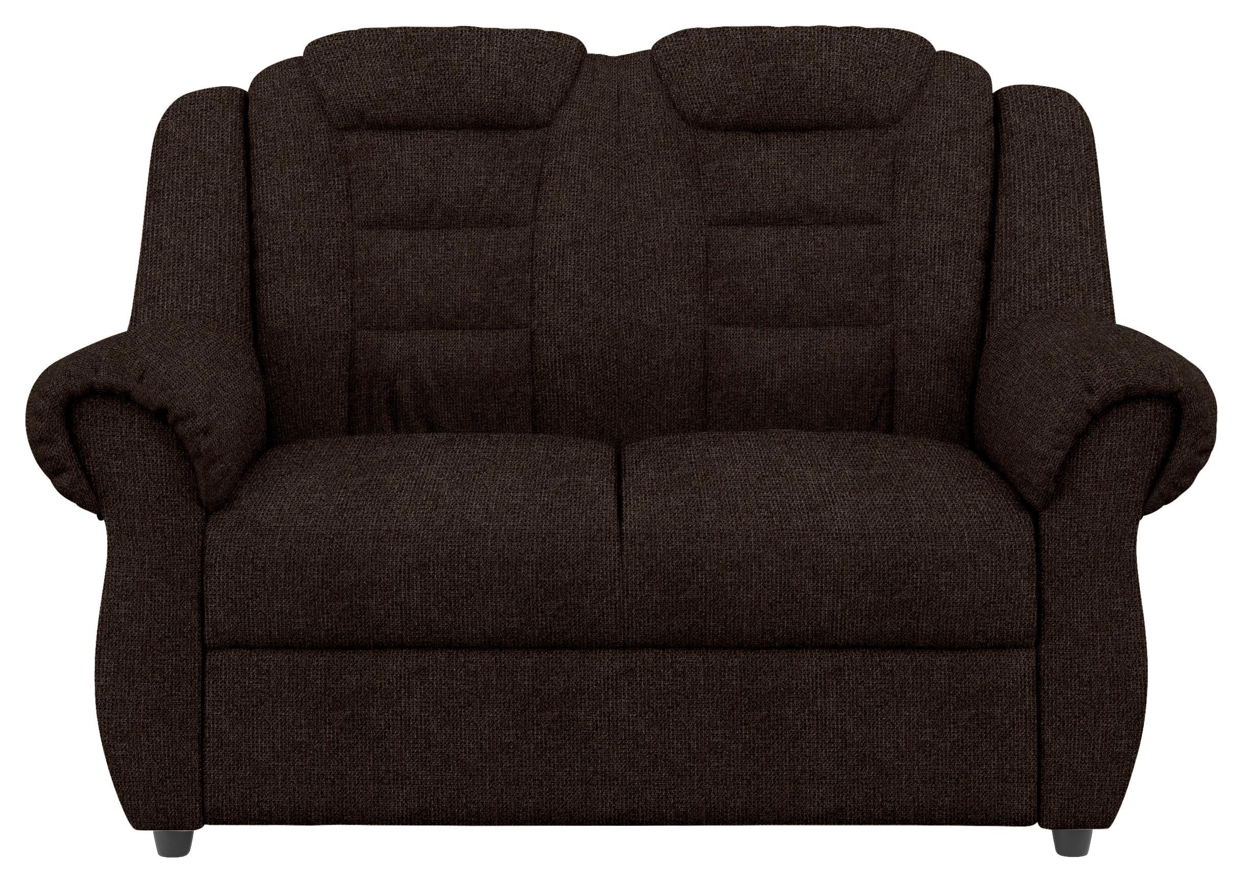 2-Sitzer-Sofa Boston Braun Chenille - Schwarz/Braun, KONVENTIONELL, Textil (145/102/101cm) - Livetastic