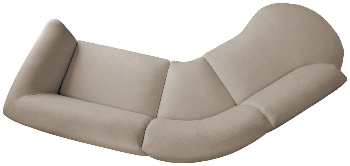 Ecksofa Jesi, Taupe S: 182x276 Cm - Taupe/Schwarz, MODERN, Textil (182/276cm) - Livetastic