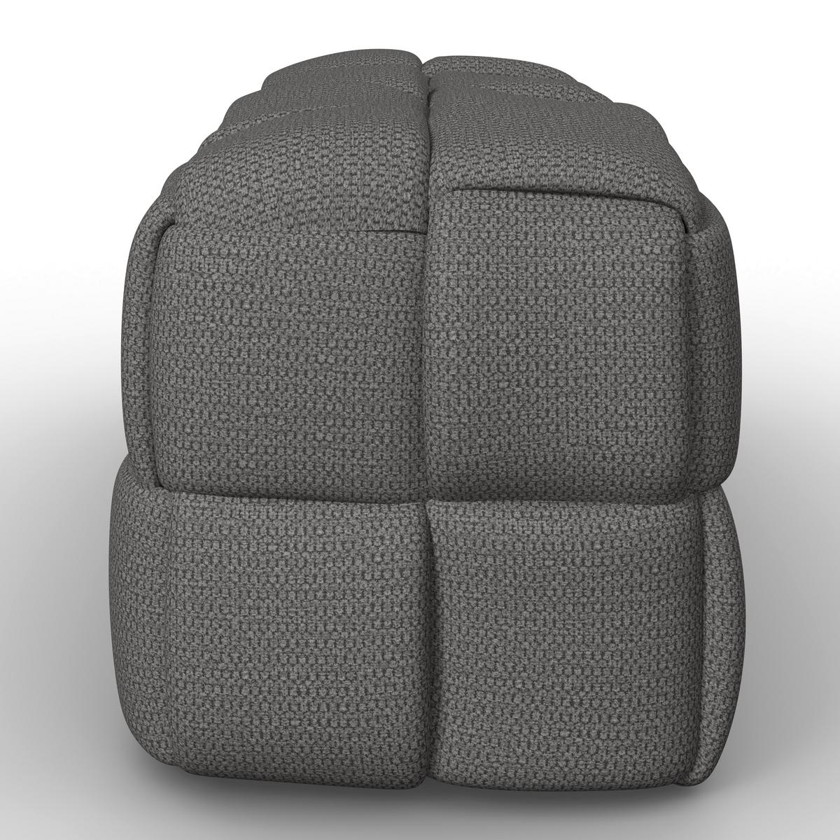 Moderná lavica ELLA tmavosivá, buklé - čierna/tmavosivá, Modern, drevo/textil (110/45/45cm) - Bessagi Home