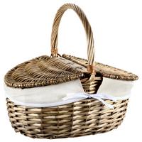 Picknickkorb Braun L: 40 Cm - Braun, Basics, Naturmaterialien/Textil (40/28/36cm) - Kesper