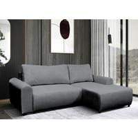 Ecksofa Velo Grau S: 250x160 cm - Schwarz/Grau, Design, Textil (250/160cm) - MID.YOU