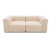 2-sitzer-sofa Creme B: 216 Cm - Creme/Schwarz, Design, Textil (216/69/108cm) - MID.YOU