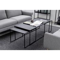 Couchtischset Infinity - Schwarz, KONVENTIONELL, Holzwerkstoff/Metall (56-120/56-60/44-48cm) - MID.YOU