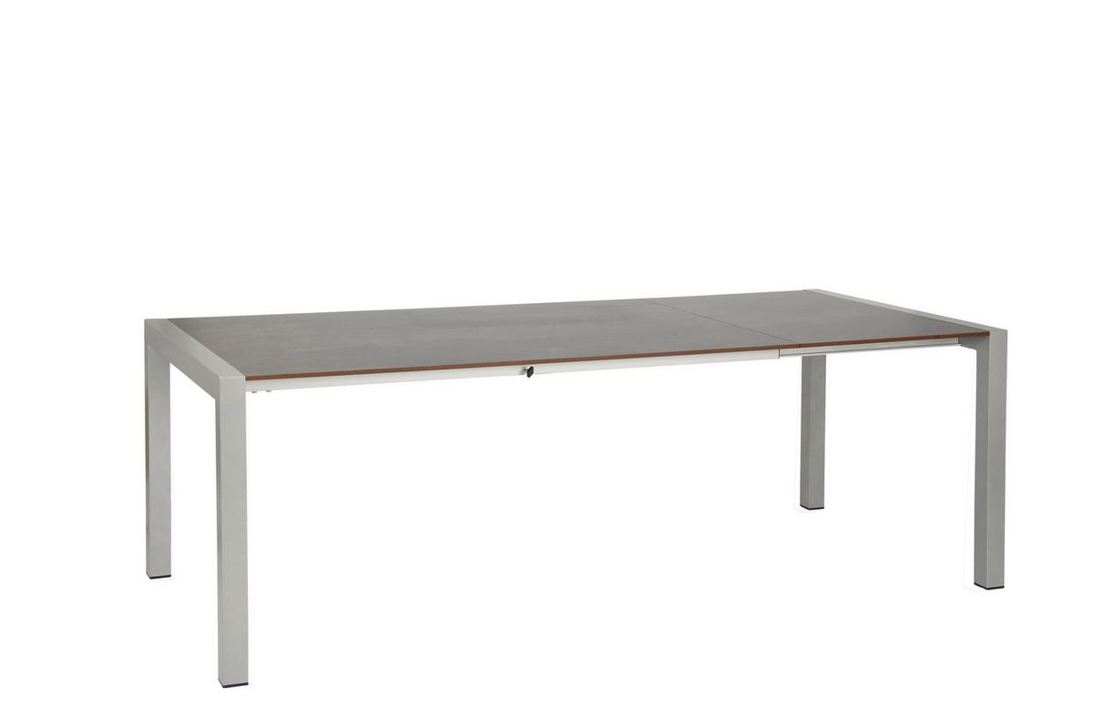 Gartengarnitur 5-tlg. Urban Metall/Textil/Holzwerkstoff - Platinfarben/Anthrazit, Basics, Holzwerkstoff/Textil (160+60/98/74cm) - Acamp